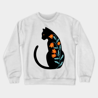 Cat floral Crewneck Sweatshirt